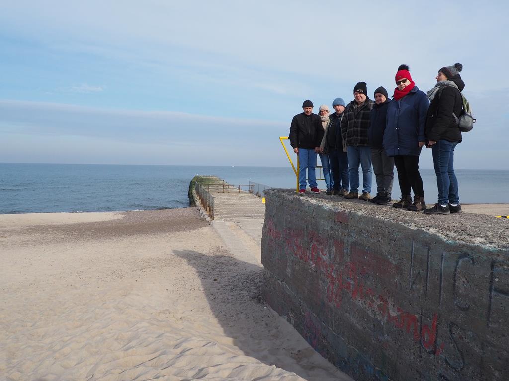Wycieczka na plażę w Ustce, marzec 2022 